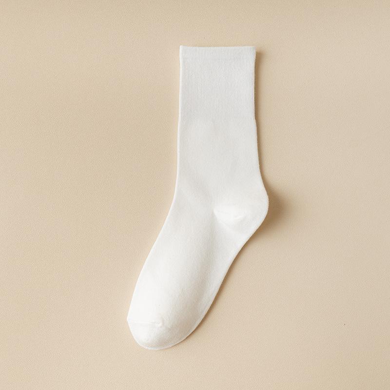 Female Spring and Autumn Colored Cotton Without Bone In The Tube Cotton Socks