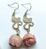 Natural Dried Rose Flower Earrings - Fresh, Sweet Ear Ornaments
