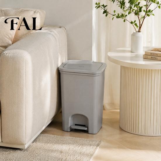 Double Open Lid Wastebasket Pedal Trash Can, with Dual-mode Lid, Easy Access Garbage Space Saving Can Odor-proof Slim Solid Color Waste Basket,