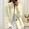 Winter Fall Women Knitted Cardigan Sweater Coat Double Breasted Lapel