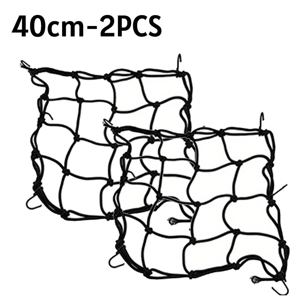 Motorcycle Luggage Net Cover Bungee Helmet Holder 11/11cm Adjustable Hooks Tank Mesh Elastic Cargo Net for Bike Scooter Motorcyc