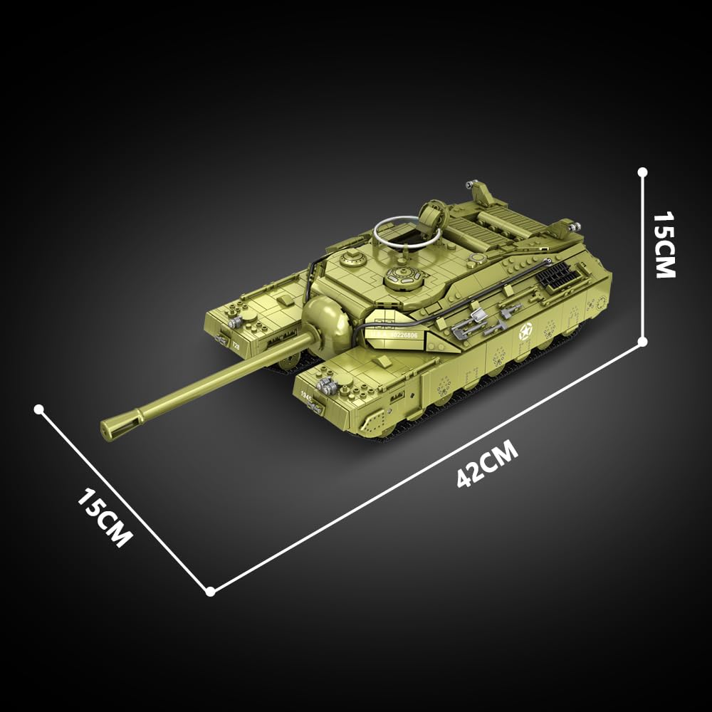 2986Pcs T28 Heavy Tank Building Blocks Set Model Wwii Military Large Moc Tank Building Kit Construction Adults Toy For Boys Gift