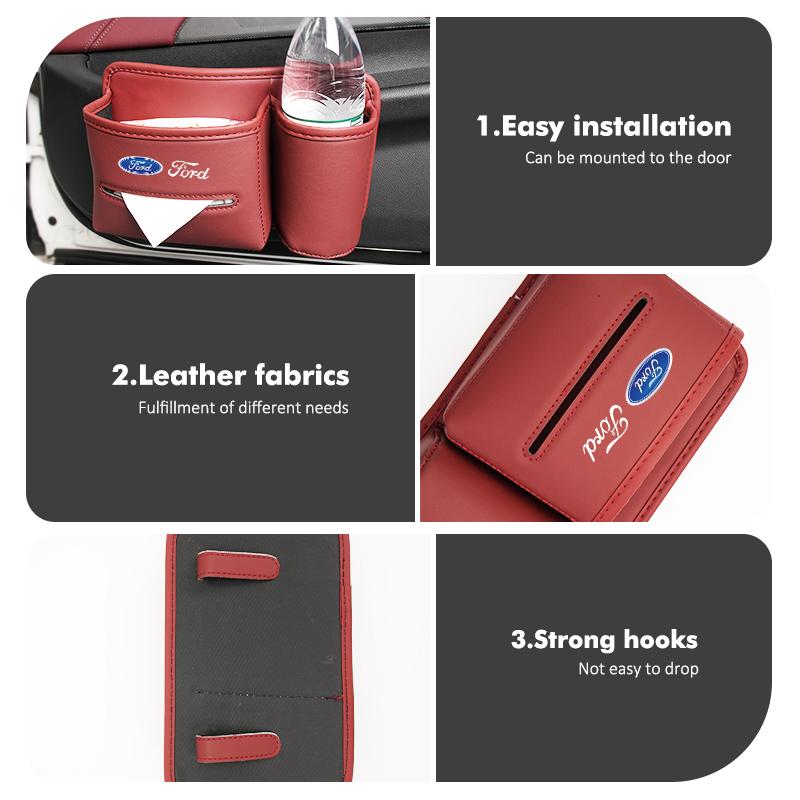 Car Styling Drink Cup Tissue Phone Holder Travel Storage Accessories For Ford Escort KA Flex Everest KA Expedition Falcon Fusion cd37