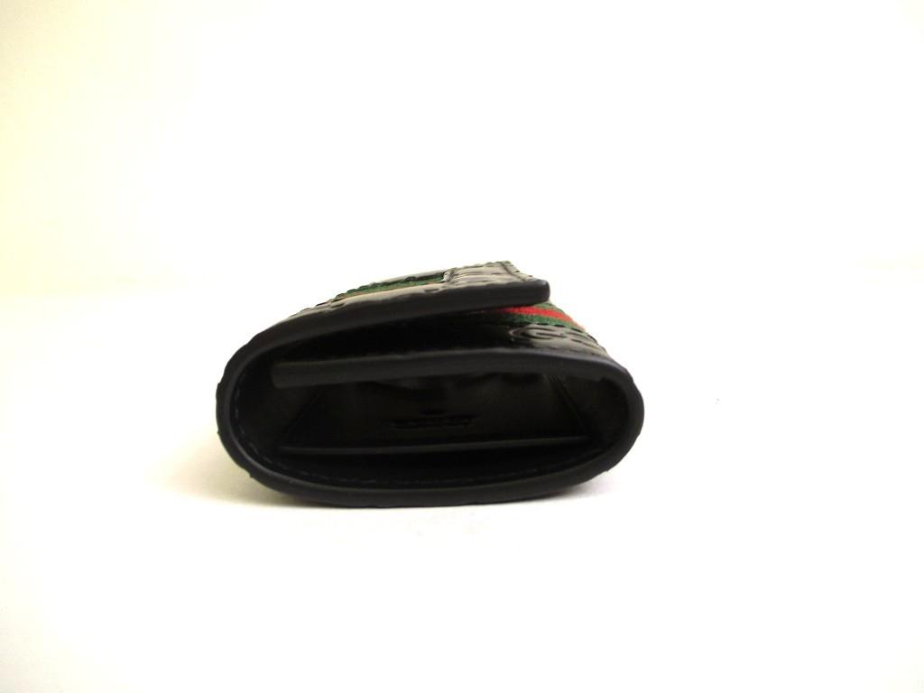 Authentic GUCCI Guccissima Black Leather 6 Pics Key Cases #a781  Refurbished