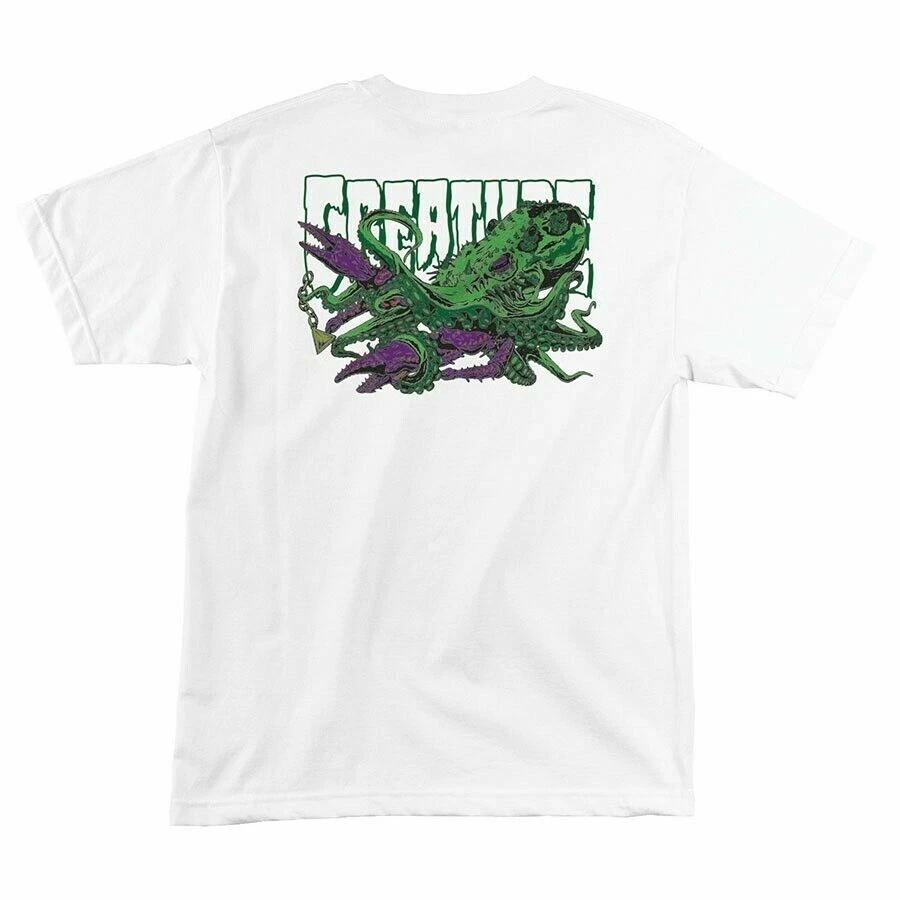 Creature OCTO Skateboard T Shirt WHITE XXL