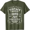 Vintage 50 Birthday Decorations Unisex 50 Year 1975 50th Birthday T-Shirt