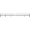 VidaXL Garden Fence with Spear Top Steel (1-1,25)x10,2 M Black