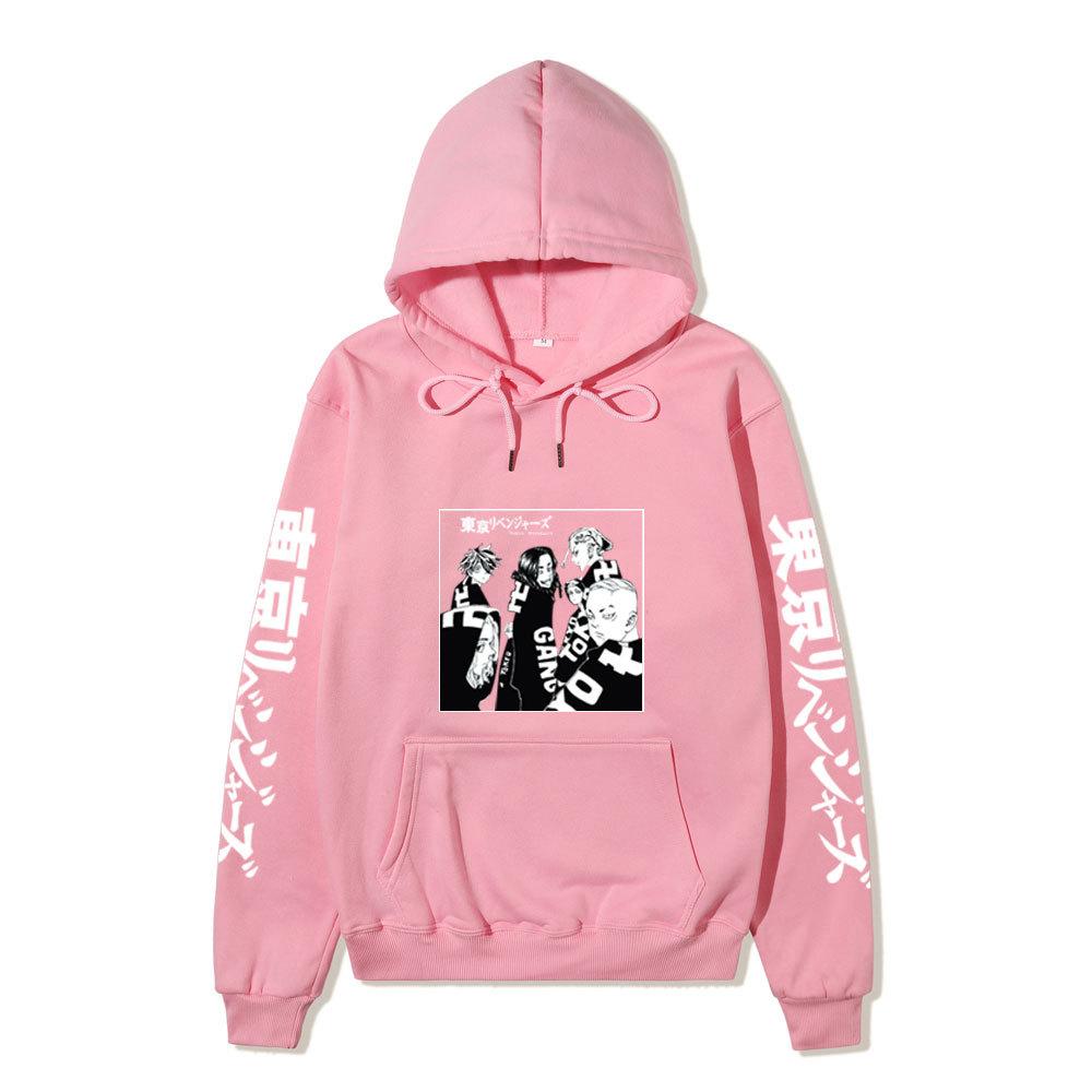 Tokyo Revengers Gang Group Unisex Fleece Hoodie Autumn Winter Black White Manga Print Long Sleeve Anime Pullover Sweatshirt