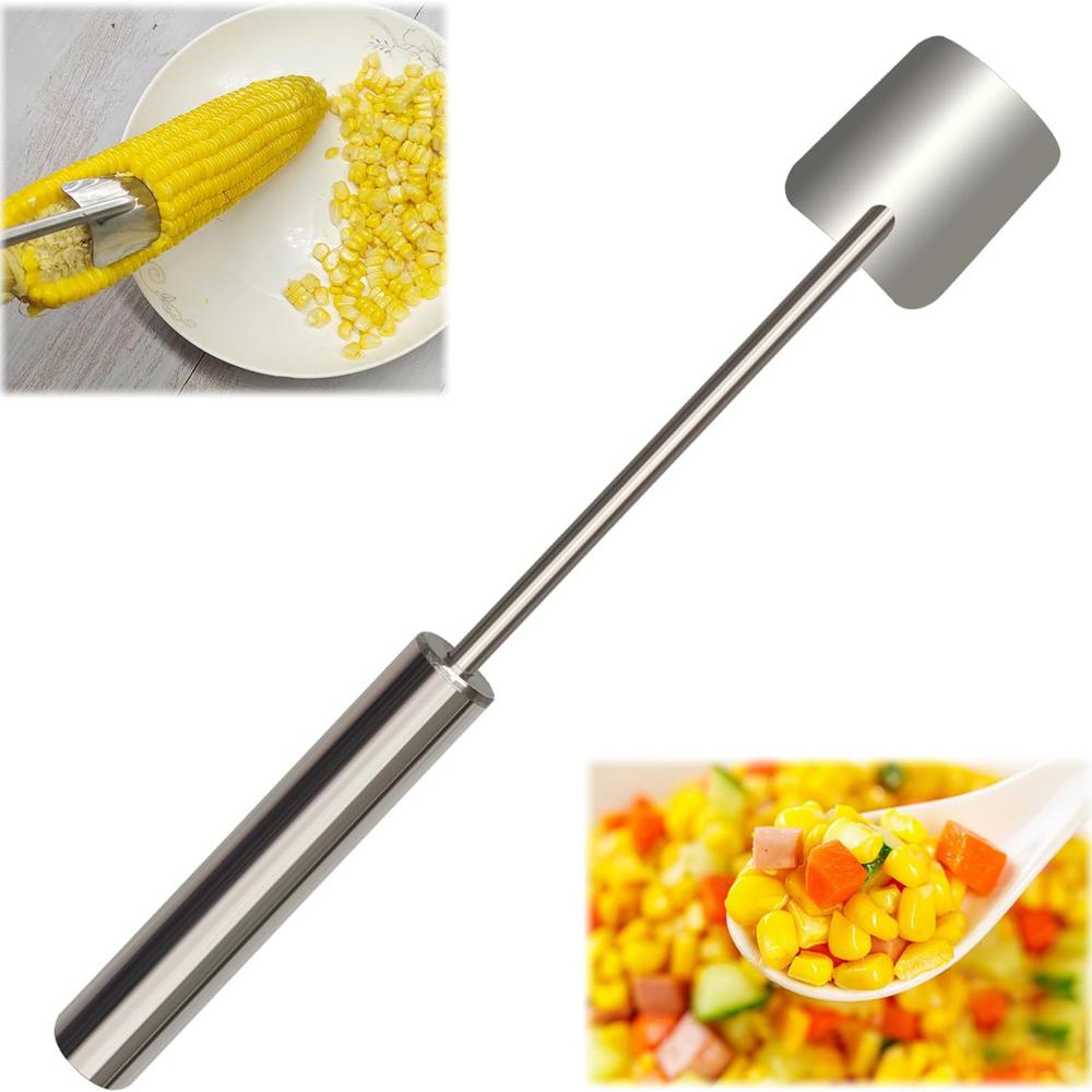 Corn Cob Peeler Stainless Steel Corn Peeling Tool Corn Stripper Tool Corn Thresher Cutter for Home Kitchen Restaurant Supplies