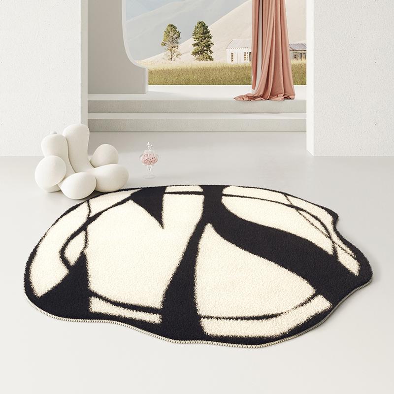 Irregular Cloakroom Non-Slip Mat Nordic Style Living Room Decoration Shaped Carpet Thicken Bedroom Bedside Rug Home Plush Rugs