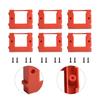 Battery Dock Battery Dock Holder Red 8.3*7.1*1.5cm Battery Holder Sturdy Construction Space-saving Storage ABS Material