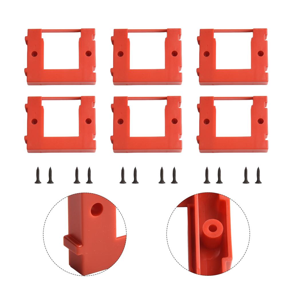 Battery Dock Battery Dock Holder Red 8.3*7.1*1.5cm Battery Holder Sturdy Construction Space-saving Storage ABS Material