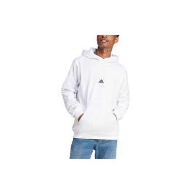 Adidas Embossed Polar Fleece Hoodie With Letter Logo Print Long Sleeve Men Hoodies White HY1278