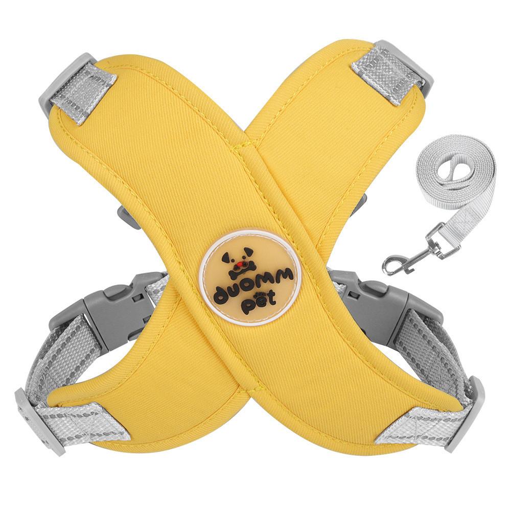 

Pet Harness With Reflective Leash For Small Medium Large Dogs Pet Supplies M жовтий