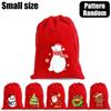 Merry Christmas Velvet Bags Drawstring Pouch Candy Snack Gifts Bag Jewelry Packaging Bags For Christmas New Year Decoration