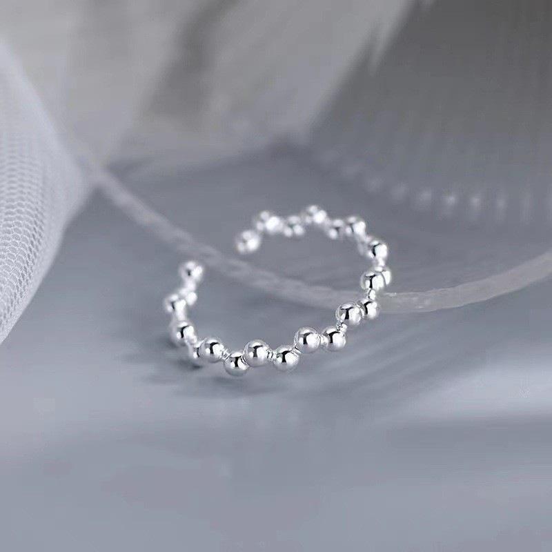 Trendy Adjustable Women's Beaded Open Ring - Versatile & Stylish Index Finger Accessory