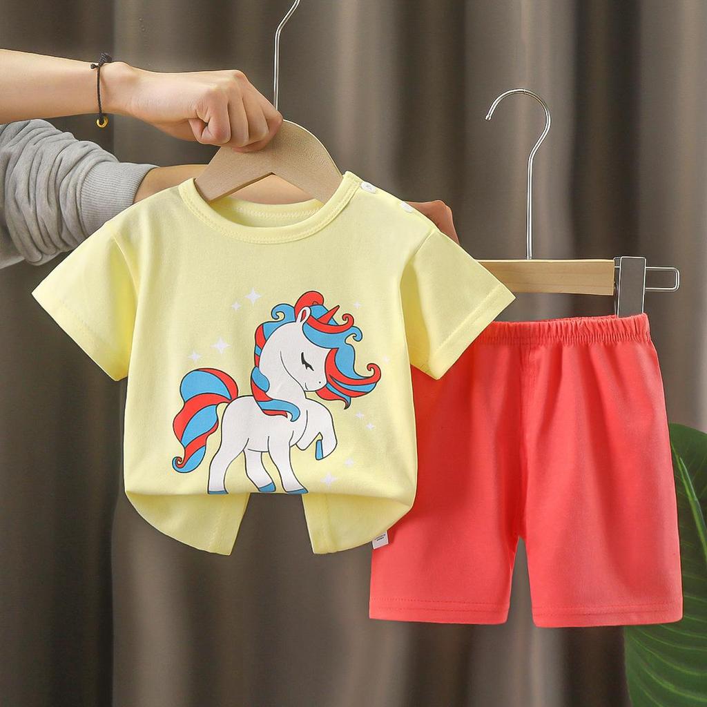 Kids Clothes Children's Sets Boys Girl T-shirt Shorts 2PCS Summer Cotton Short Sleeve Baby Children Clothing Toddler Suit