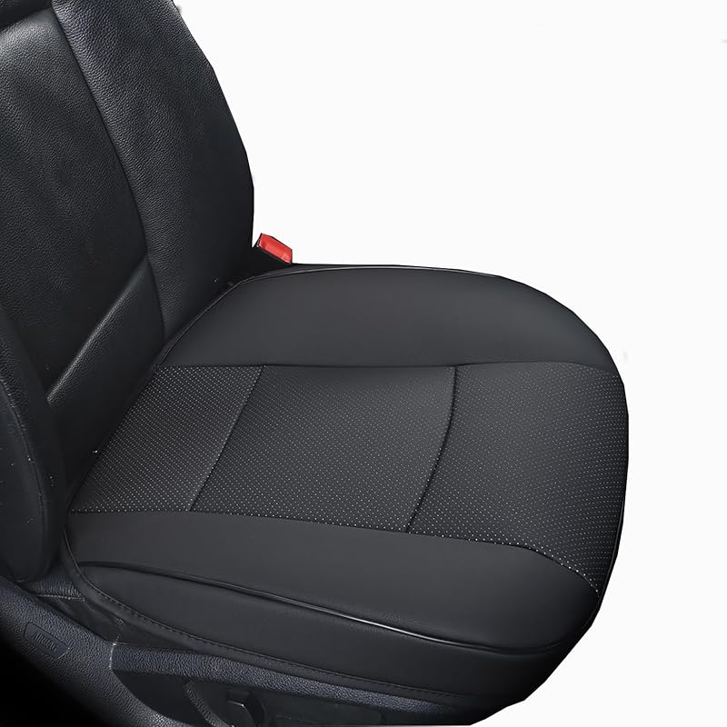 Luxury PU Leather Car Seat Cover Protector Front Car Seat Cover Seat Bottom Cover Single Seat Cover-Compatible With 90% Vehicles (Width 20.8× Deep21