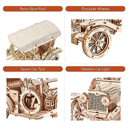Robotime 3D Wooden Puzzle, Laser-Cut Gears, Miniature Toy, Educational Toy for Boys, Girls, and Adults, Perfect for Preschool Celebrations, New Year's