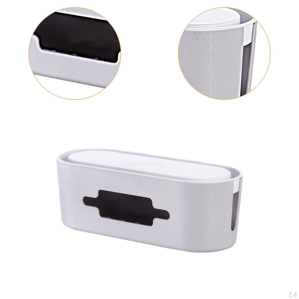 Cable Management Box Power Strips Organizer 32x13x11cm Lightweight Accessory Versatile with Phone