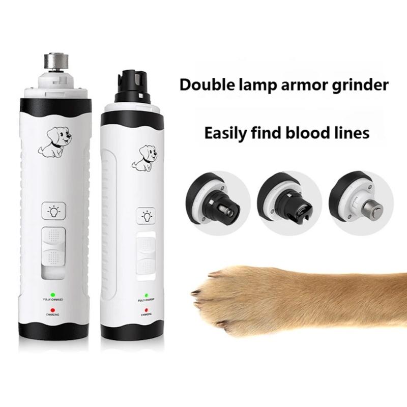 Quiet Rechargeable Dog Cats Nail Trimmer With Low Noise Motor And 2 Speed For Grooming