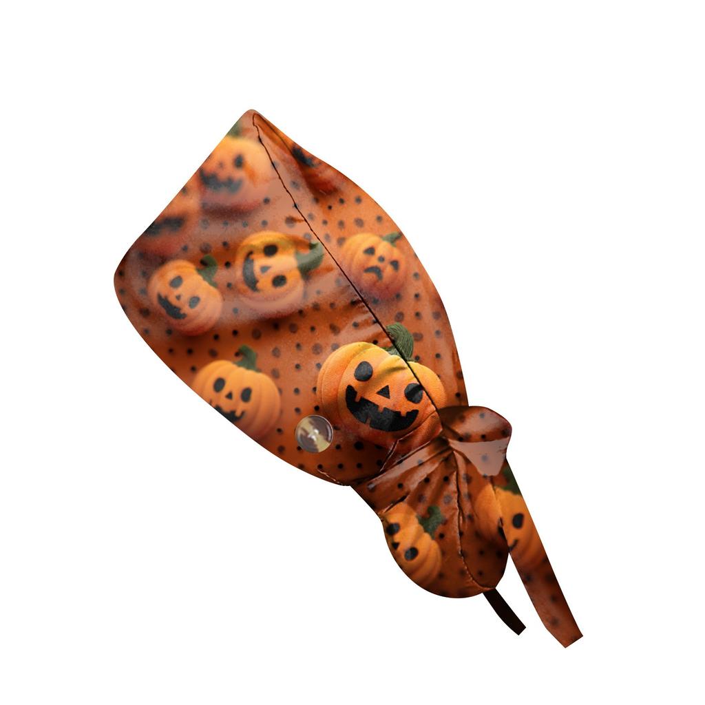 Moda Cadılar Bayramı Baskılı İş Şapkası, Rahat Kadın At Kuyruğu Şapkası, Yıkama Şapkası, Baotou Şapkası