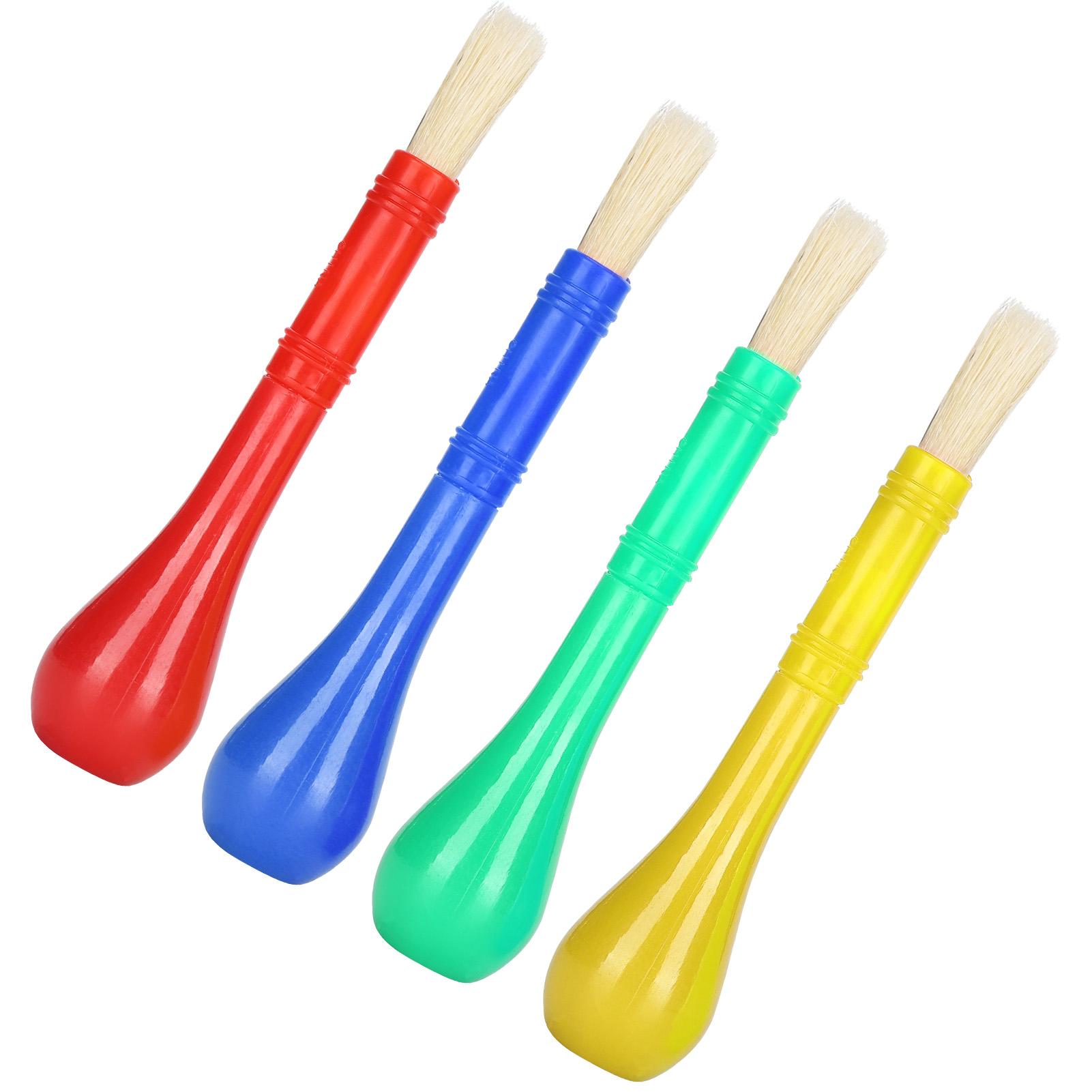 

4 шт. Детский инструмент для рисования, кисти для рисования, набор кистей для раннего обучения, масляная акварель, акриловая живопись