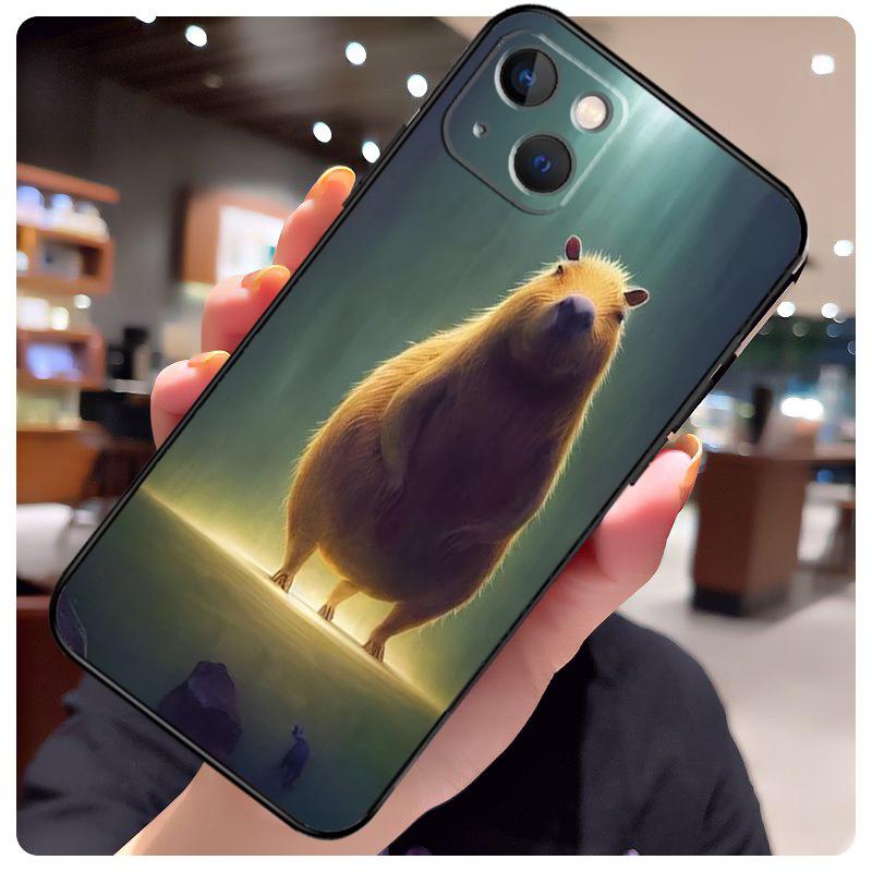 Animal Funny Capybara Case For iPhone 16 Pro Max 14 13 12 11 15 17 Pro Max mini 15 16 Plus 16e 17 Air Phone Cover
