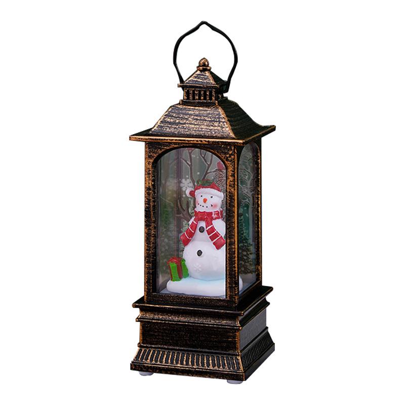 2026 Luminous Christmas Snowfall Lantern: Retro Oil Lamp Desktop Ornament & Festive Gift