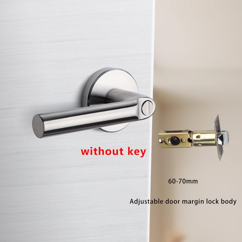 304 Stainless Steel Fire Door Fire Door Lock With Key Three-lever Handle Lock Replacement Ball Lock Bathroom Keyless Door Lock D2-keyless
