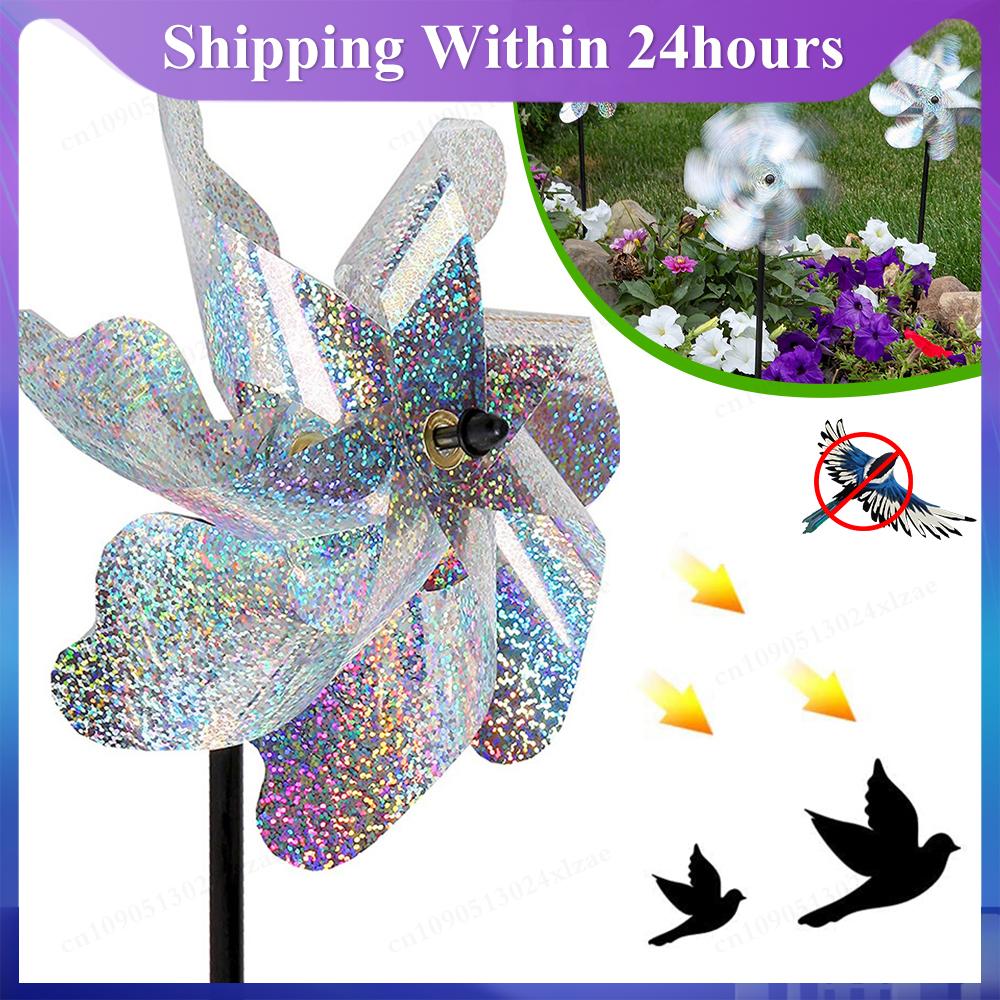 1-3PCS Bird Repellent For Farm Outdoor Bird Repeller Lawn Decor Bird Repeller Windmill Garden Rotating Windmill Protection Tools