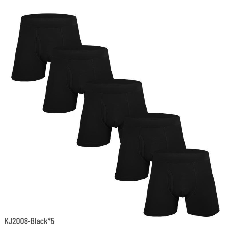 Men's Anti-Chafing Mid-Waist Cotton Boxer Briefs