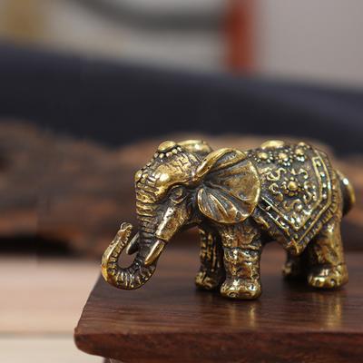 Ottone Fortune Elefante Figurine in miniatura Display Stampo Ornamento Decorazioni per la casa Regalo