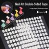 Nail Art Stand with Double-Sided Tape for Fixing Tips - Transparent Oval, Traceless Pasting Crystal Glue