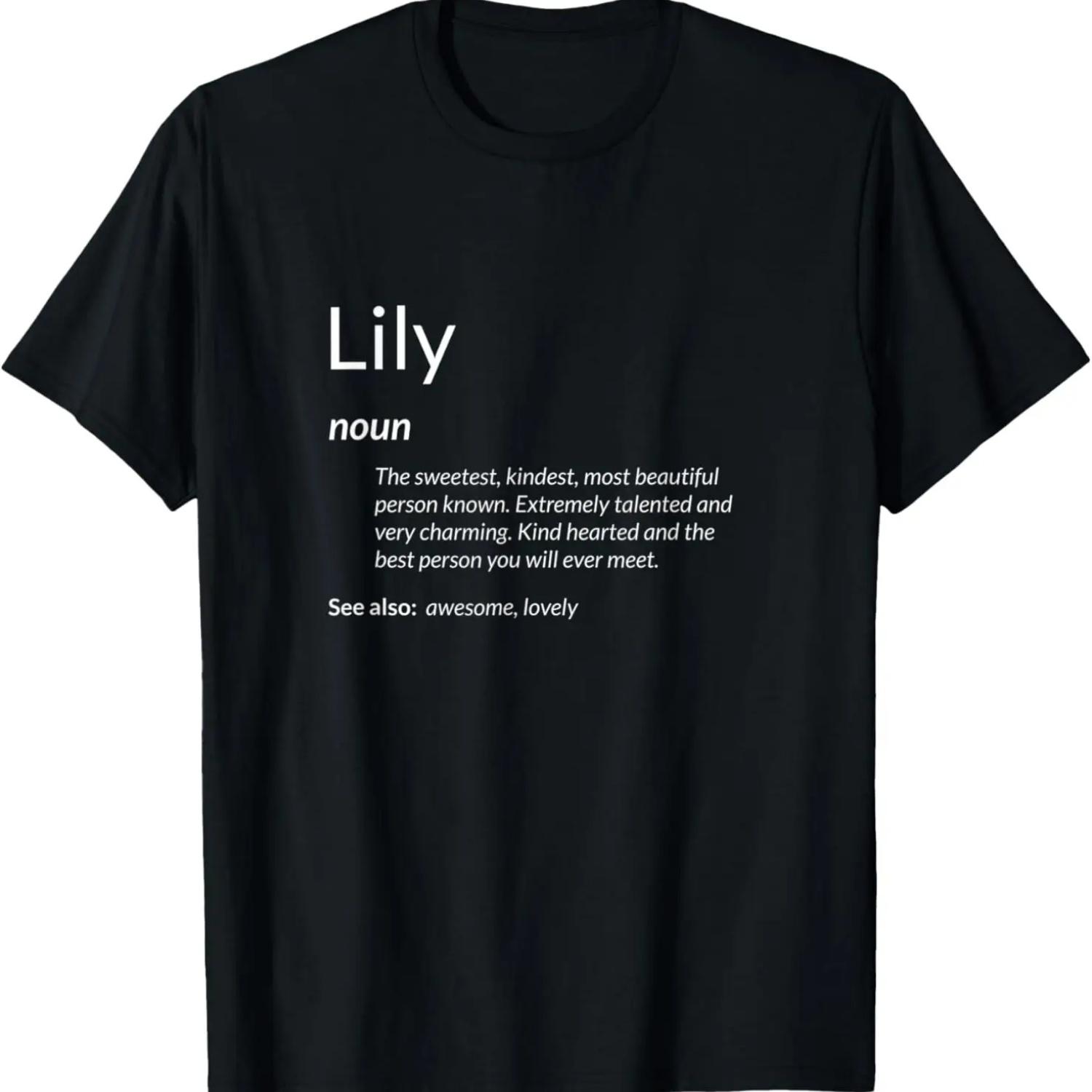 

Lily Is Kind Hearted Funny Name Definition Lily T-Shirt XXXXXL чорний