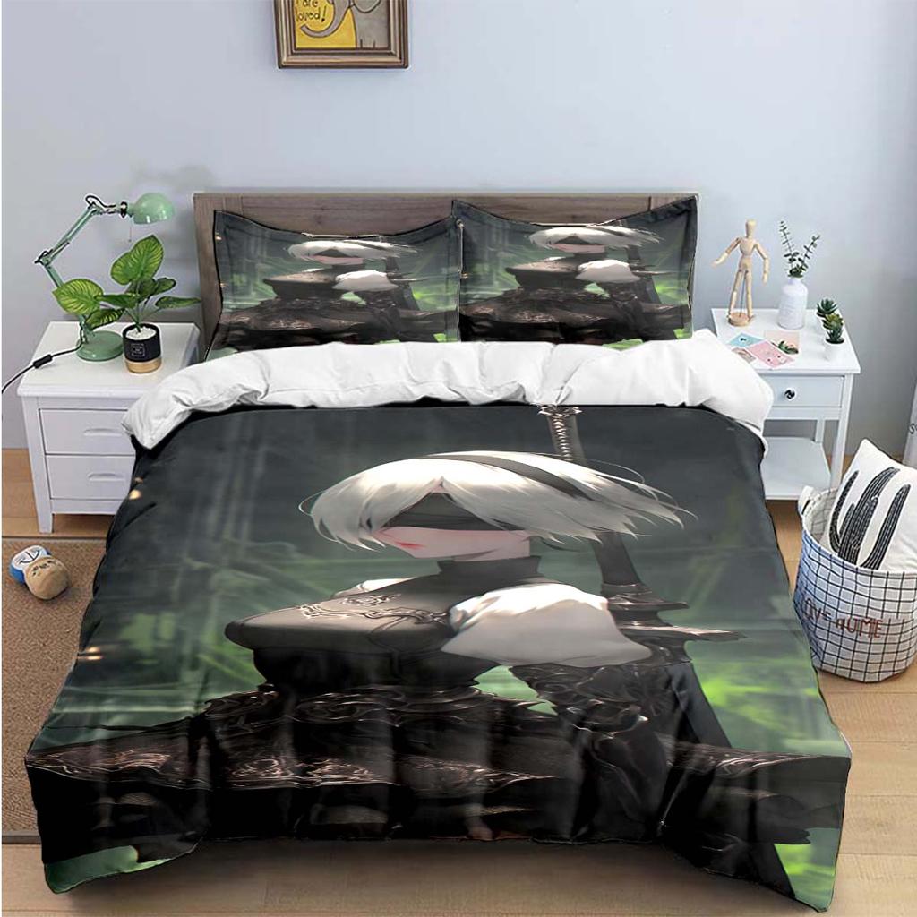 Comforter Famous Film Role A-Automata Nier Print Bedding Sets Bed Supplies Set Bed Comforter Set Bedding Set Luxury Gift