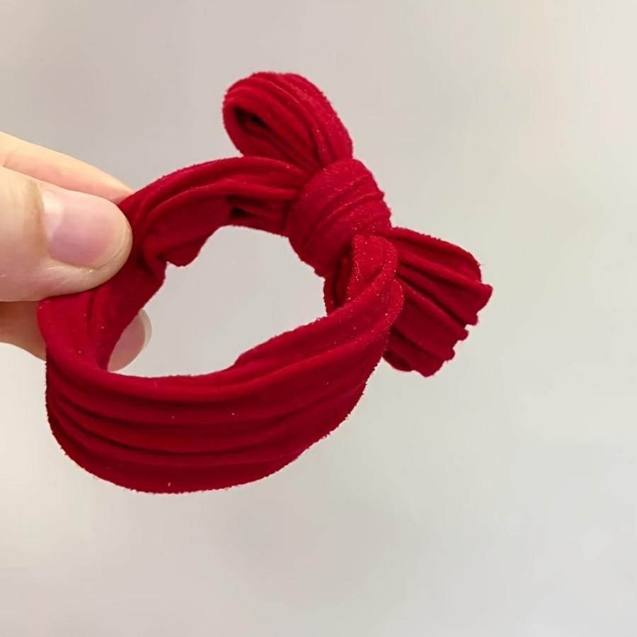 Red Hair Tie - Super Stretch Hair Band, Unisex, Non-Slip Grip, Suitable for New Year Parties, Weddings, Valentine's Day, Christmas, Proms