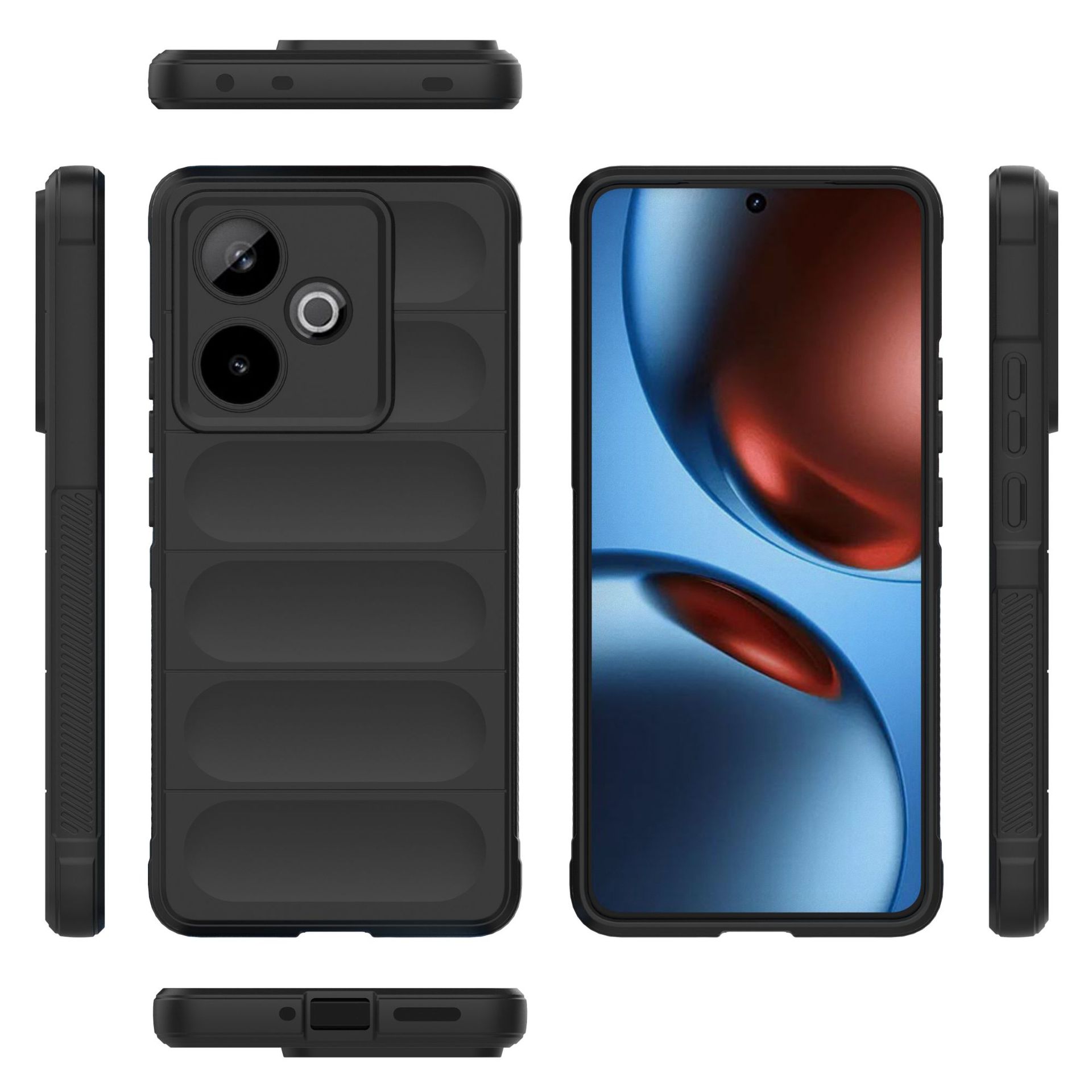 

Oppo Realme GT7 Phone Case,Soft TPU Shockproof Phone Cover for Oppo Realme GT7 чёрный