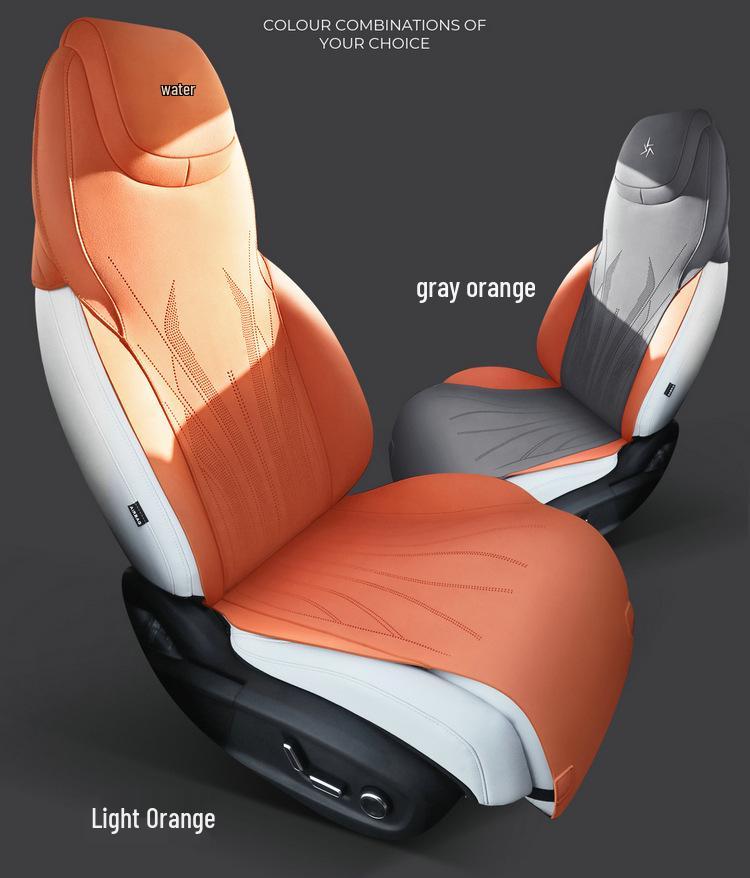 Galaxy L7 Car Seat Cushion - All-Season Ventilated Suede Half-Wrap Cover