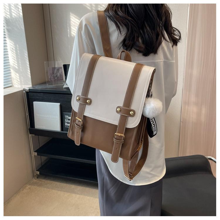 Женский рюкзак из искусственной кожи в британском стиле для студентов — фото 4