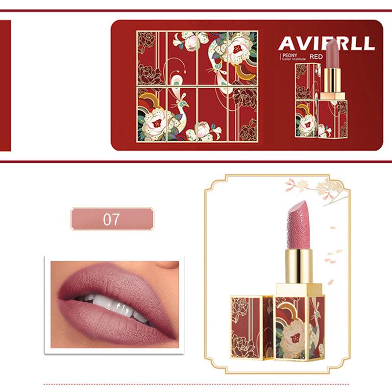 

Увлажняющая матовая бархатная помада AVierll - в китайском стиле, стойкая, бесцветный бальзам