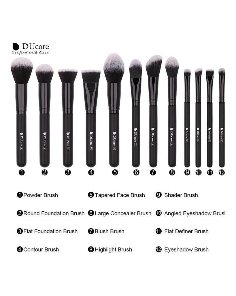 DUcare 27-teiliges Make-up-Pinsel-Set, professionelle Kosmetikpinsel, Augenbrauen, Puder, Foundation, Schatten, Make-up-Werkzeuge