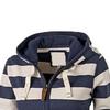 Felpa con cappuccio da donna autunnale casual a righe con cerniera e coulisse Giacca a vento Giacca Cappotto