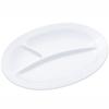 Louça Branca Inquebrável Oval Almoço 3 Feito em 53 Prato, Seções, 25cm, Japão, Nº