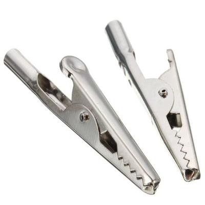 10Pcs/Set Durable 51mm 10A Alligator Clips Nickel Plated Metal Electrical Test Clip Single Prong Battery Clamps Cable Lead