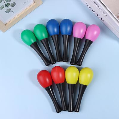 2 Piezas Maracas de Plástico Martillo de Arena Sonajero Agitador Instrumentos Musicales de Percusión Juguetes Para Evento de Percusión Escolar