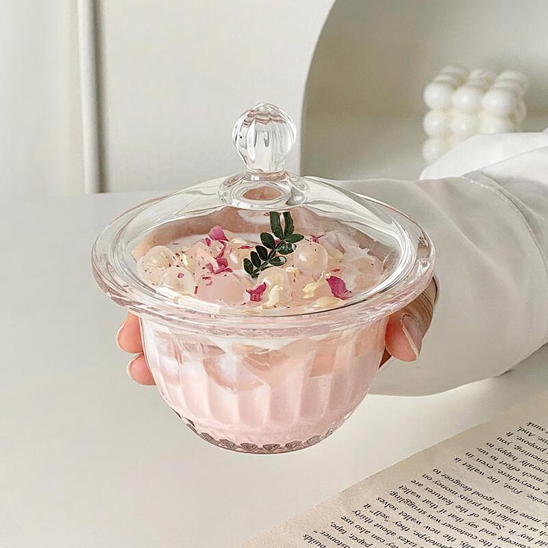 Стеклянная десертная пиала Zhishi с крышкой