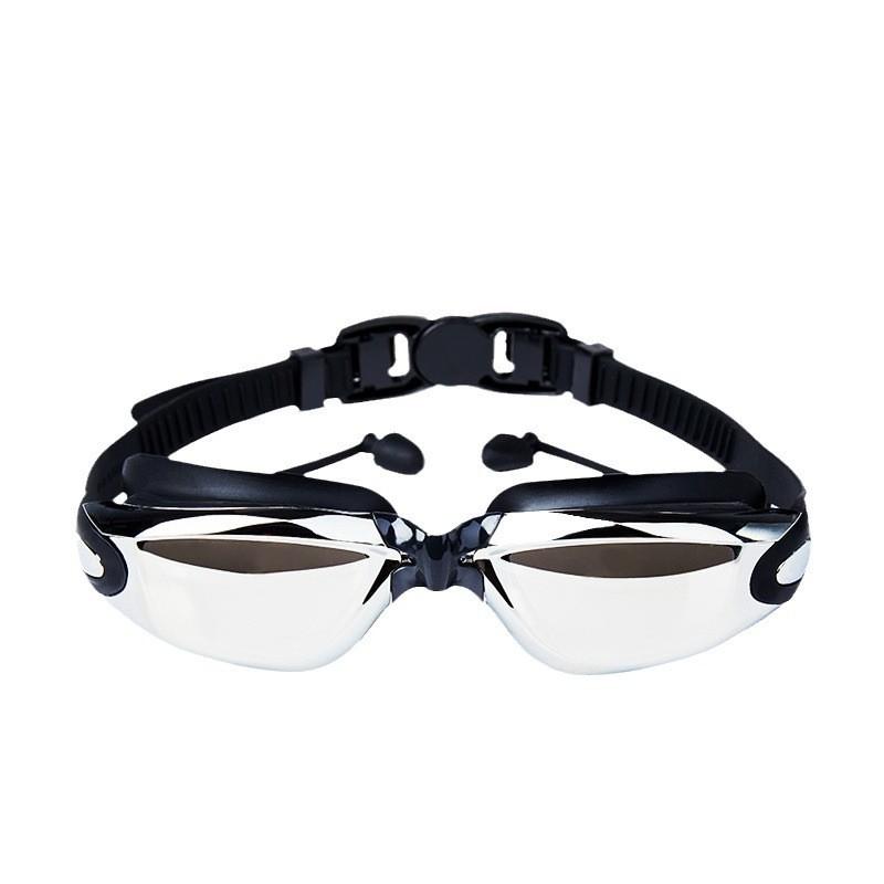 Anti-Fog HD Wide Frame Swimming Goggles Waterproof Earplugs Adult Swim Glasses Cap Set