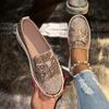 Scarpe da Donna Firmate Lusso Cristallo Scarpe Casual Suola Spessa Sneakers alla Moda Diamanti Mocassini Calzature con Plateau da Donna