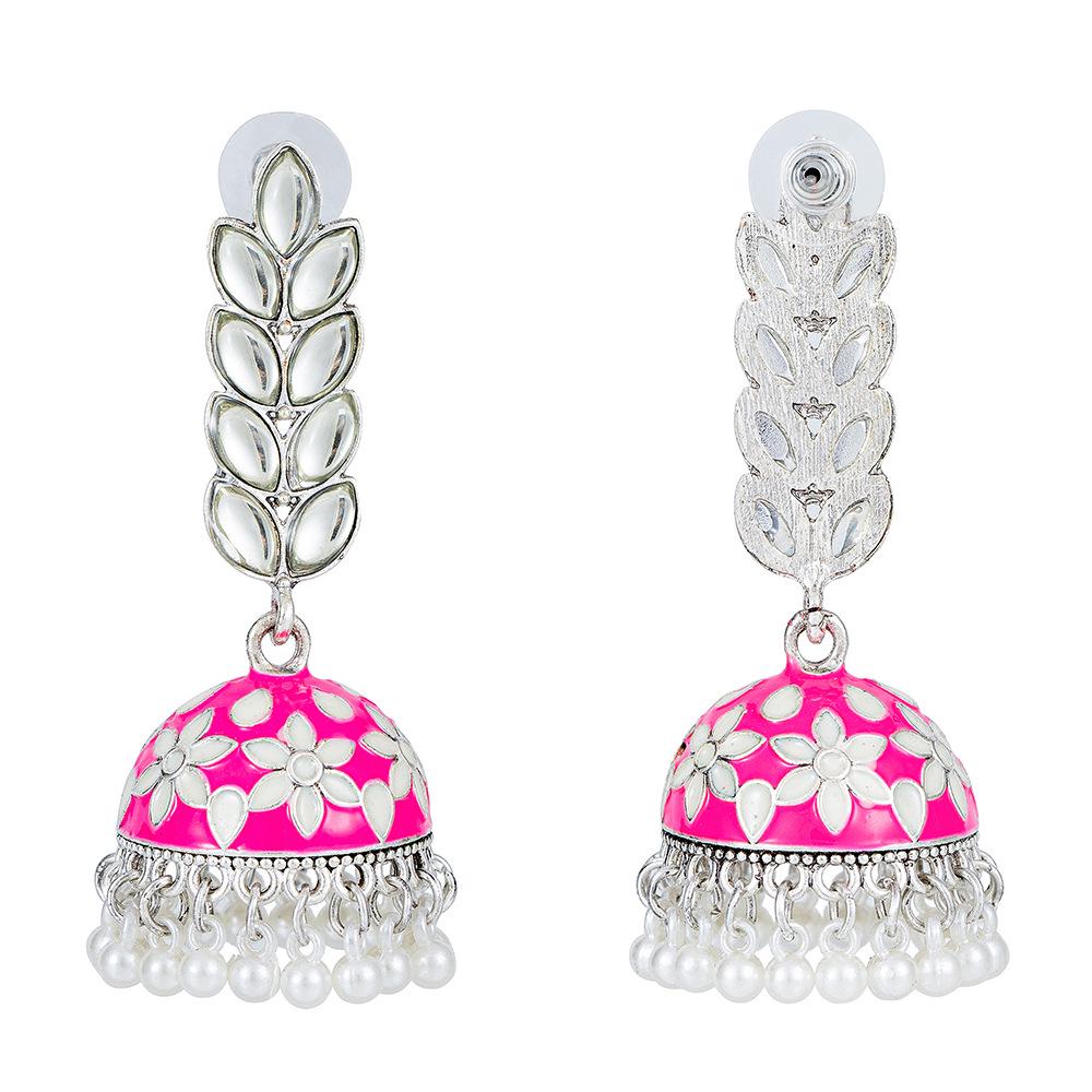 

Trendy Retro Alloy Earrings for Women розовый